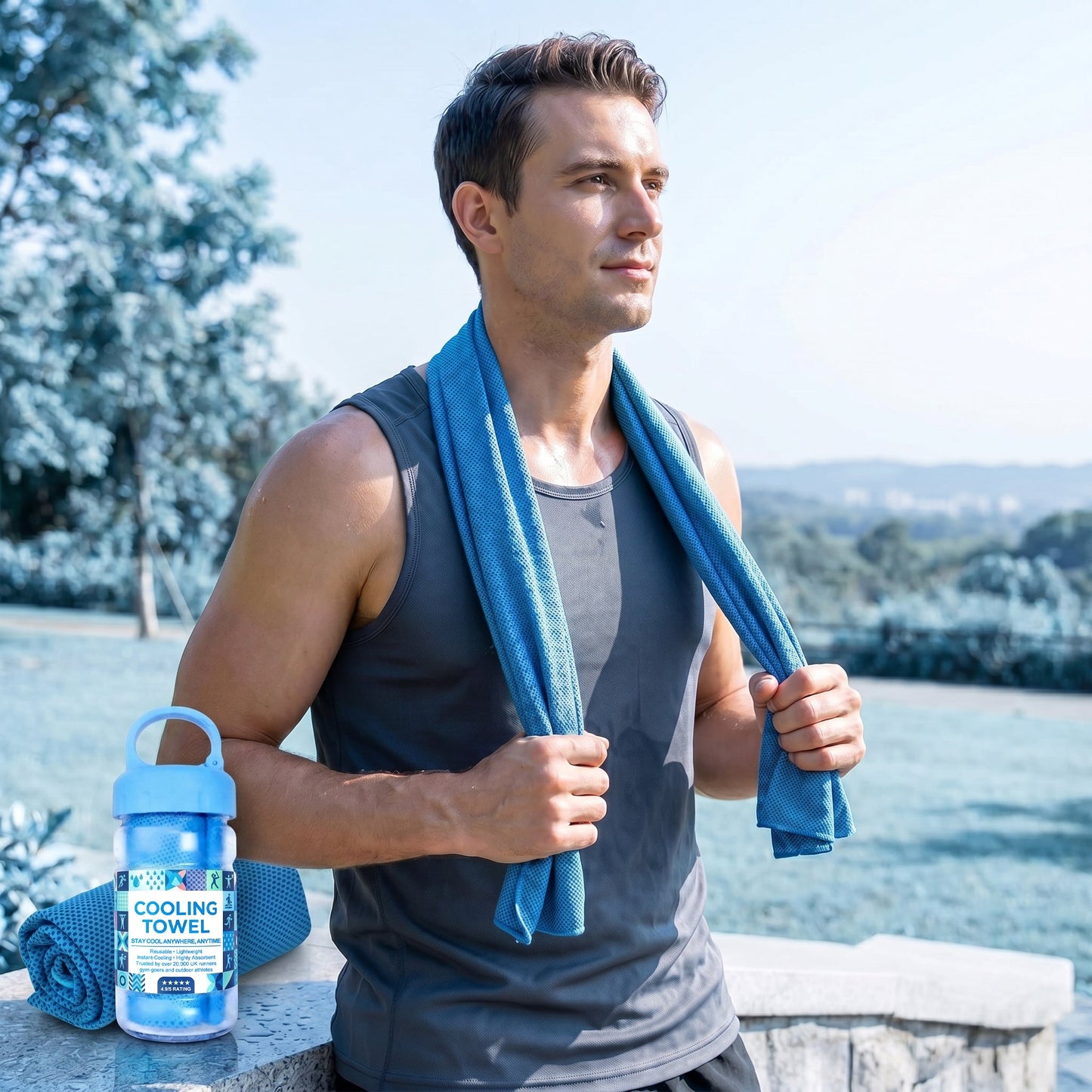⏰50% OFF-Buy 1 Get 1 Free❄💦Cold Sweat Towel You Can Use Anywhere, Anytime! Reusable Soft Absorbent Cooling Portable