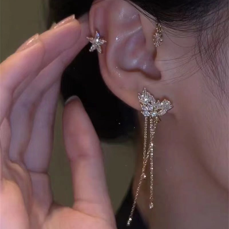 ✨🦋 Zirconia earrings with a butterfly design💖✨