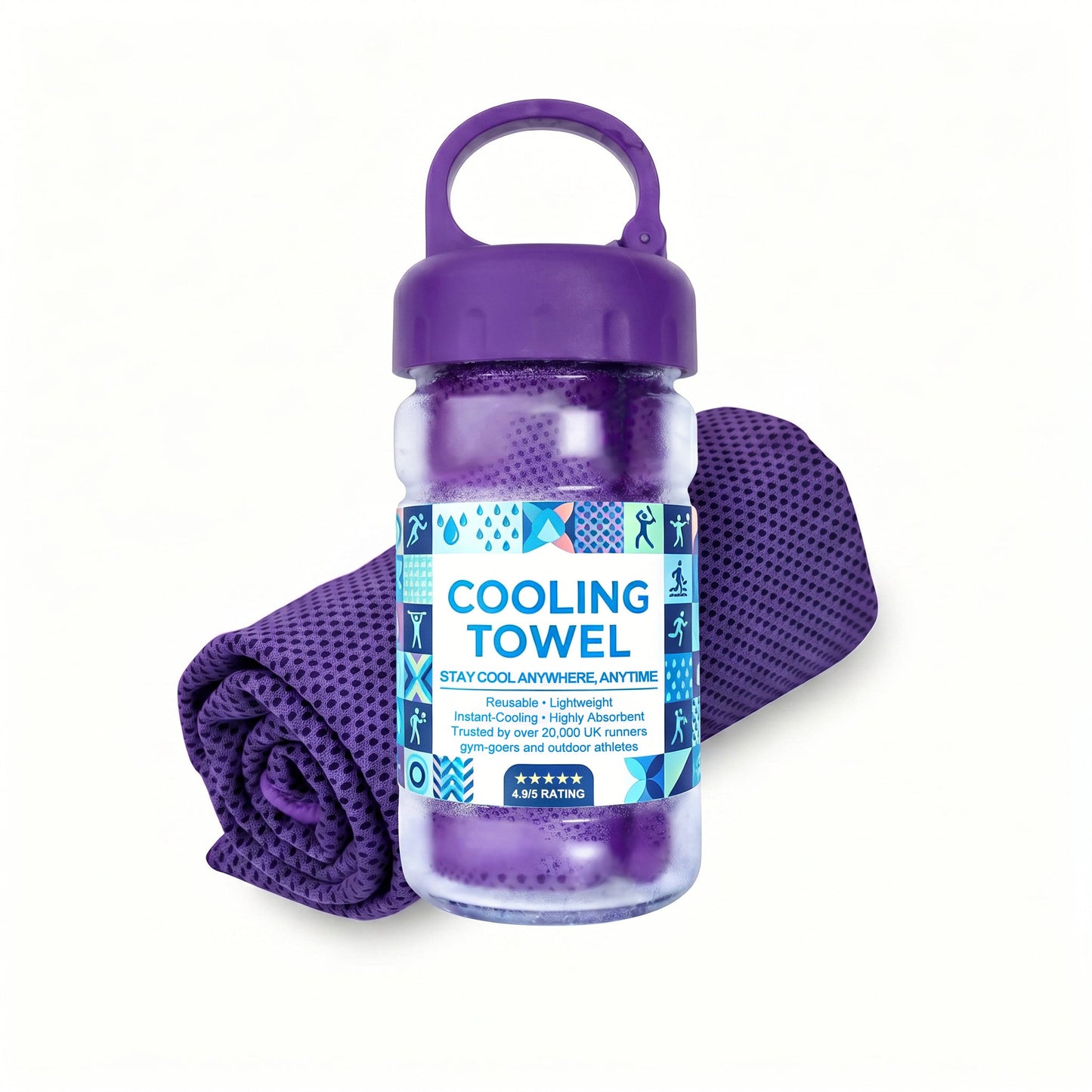 ⏰50% OFF-Buy 1 Get 1 Free❄💦Cold Sweat Towel You Can Use Anywhere, Anytime! Reusable Soft Absorbent Cooling Portable