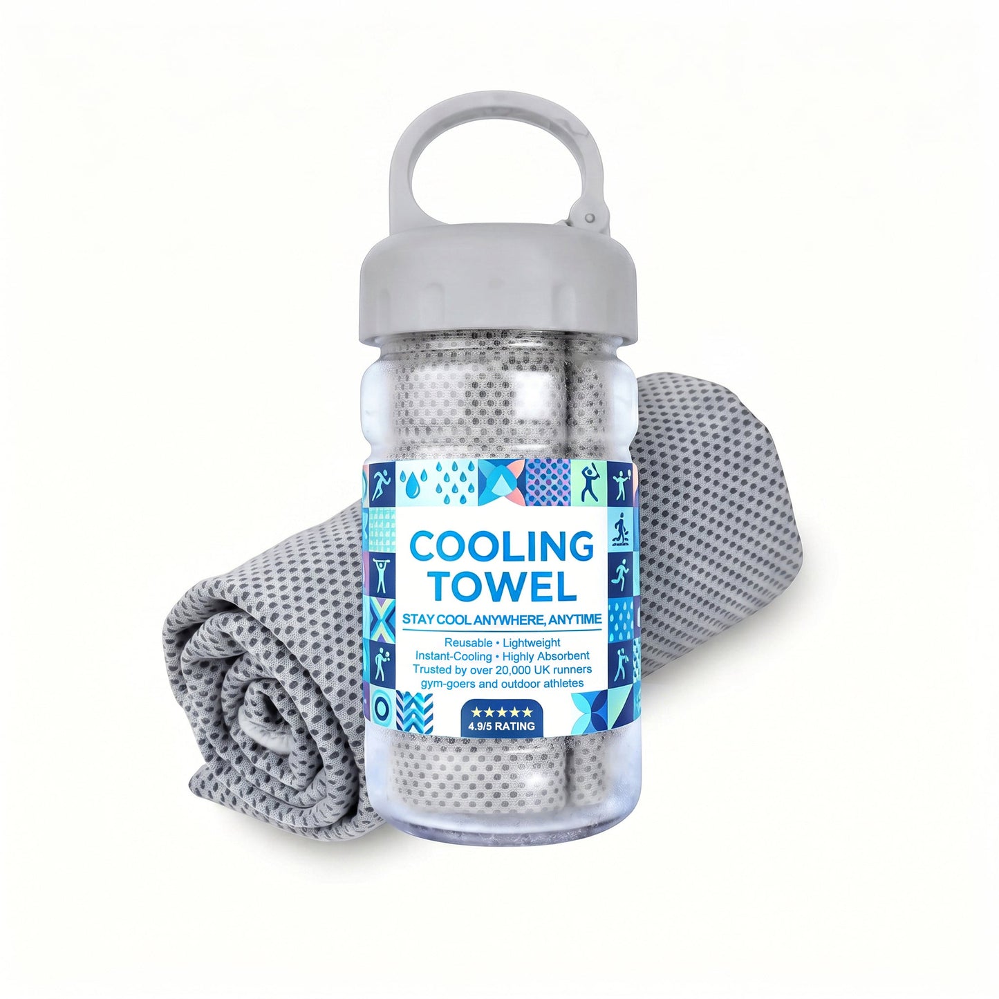 ⏰50% OFF-Buy 1 Get 1 Free❄💦Cold Sweat Towel You Can Use Anywhere, Anytime! Reusable Soft Absorbent Cooling Portable