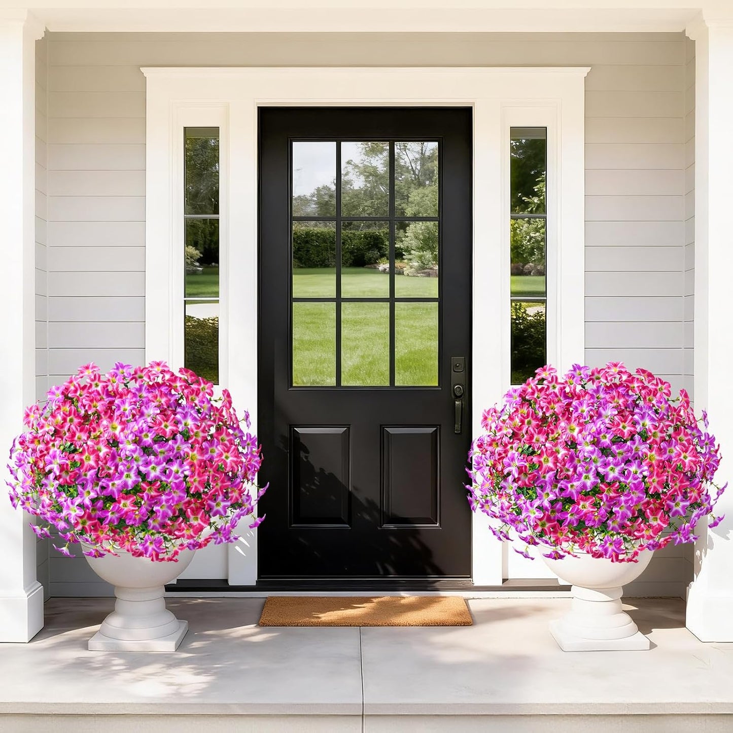 🌸 UV-resistant artificial petunias – colourful flowers all year round, with no maintenance required! 🌿✨