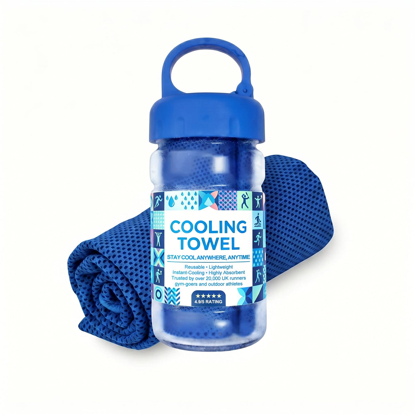 ⏰50% OFF-Buy 1 Get 1 Free❄💦Cold Sweat Towel You Can Use Anywhere, Anytime! Reusable Soft Absorbent Cooling Portable