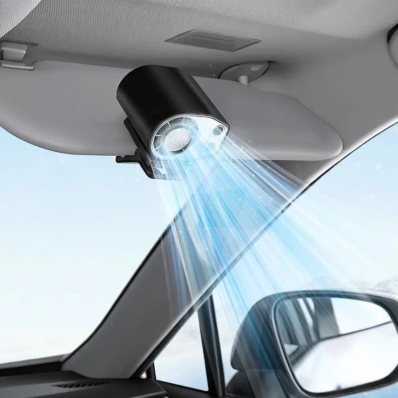 🌟Summer Child Car Clip Fan - 360° Rotation, Adjustable, USB Rechargeable, Wide Clamp Blower, 16℃ Cooling, 20Hr 3000Mah Battery, Personal Fan for Car