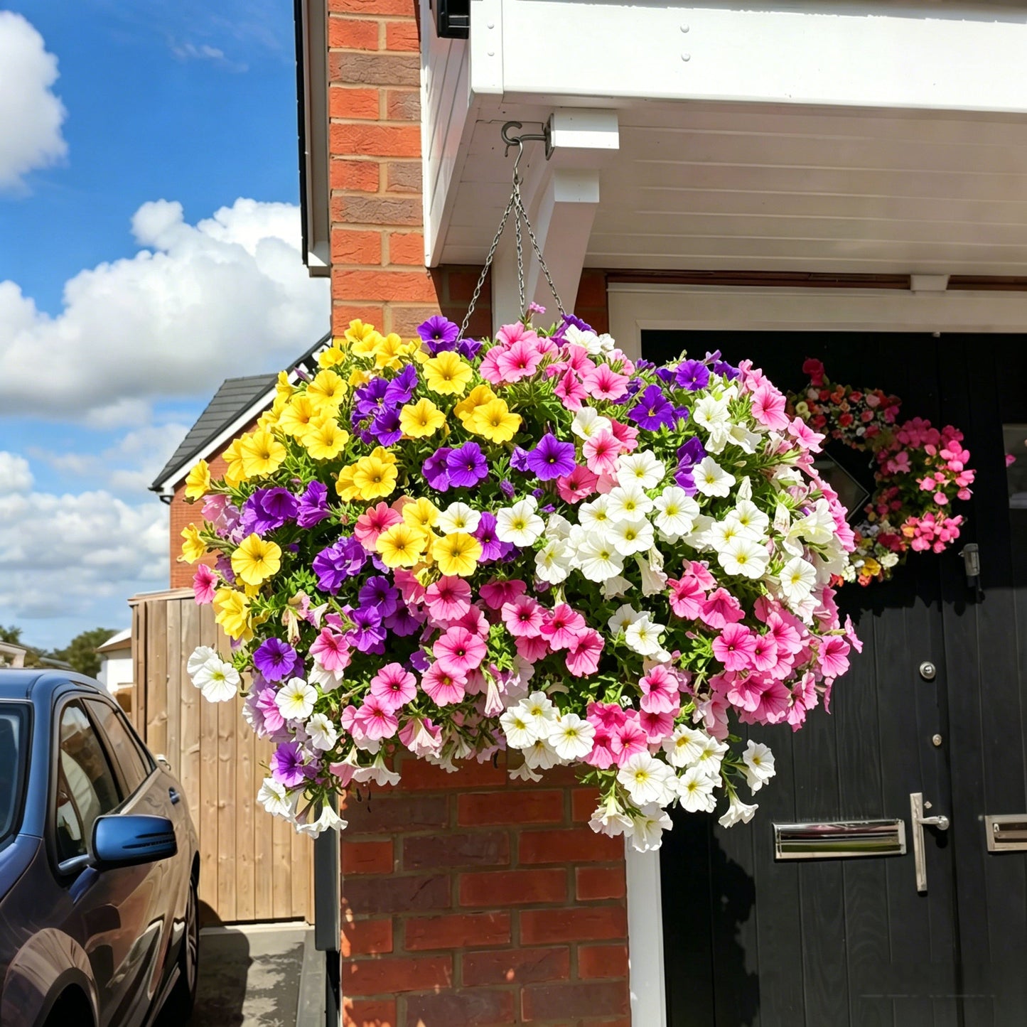 🌸 UV-resistant artificial petunias – colourful flowers all year round, with no maintenance required! 🌿✨