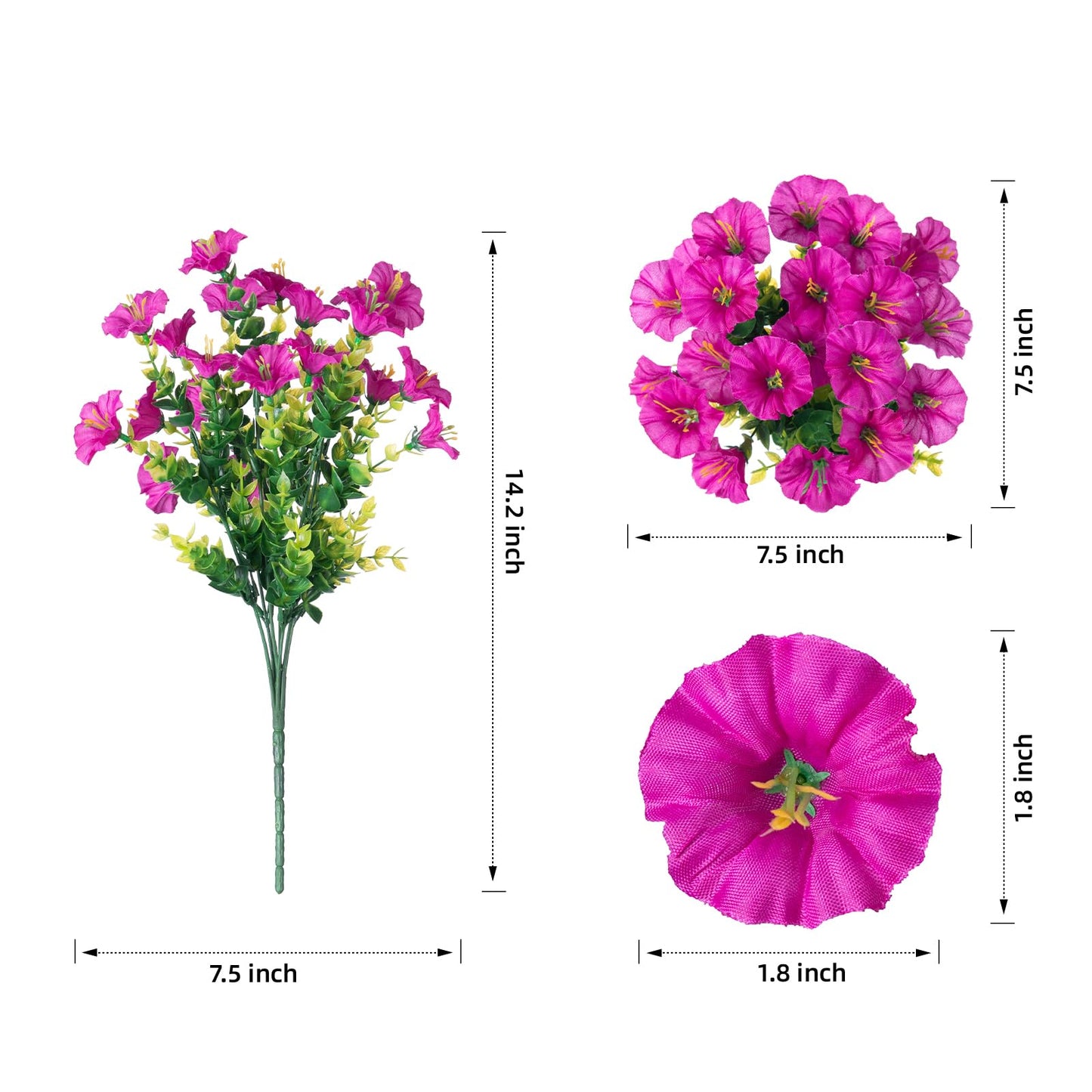 🌸 UV-resistant artificial petunias – colourful flowers all year round, with no maintenance required! 🌿✨