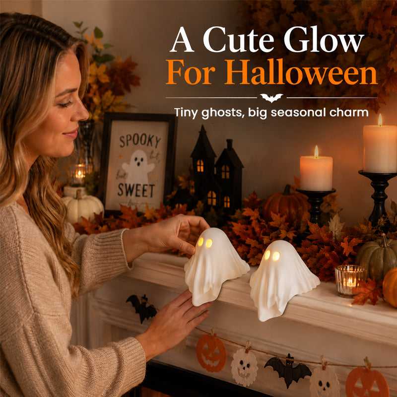 👻 Luminous Ghost Ornament: Your Cozy Halloween Companion!